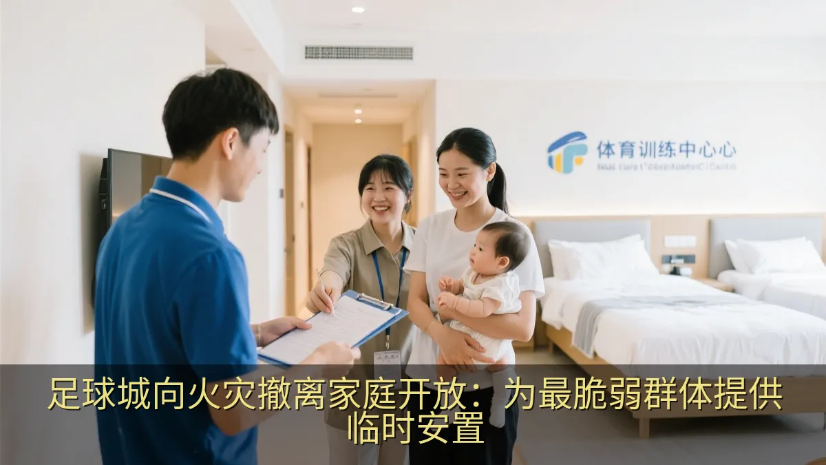 足球城向火灾撤离家庭开放：为最脆弱群体提供临时安置